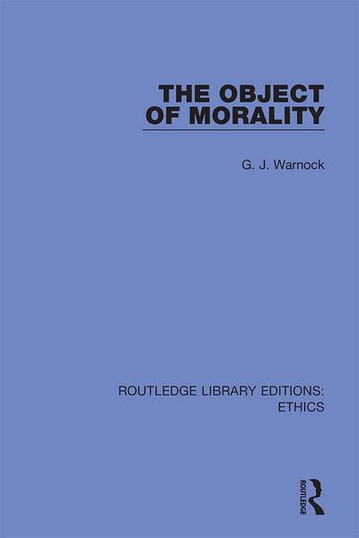 Produktbild: The Object of Morality