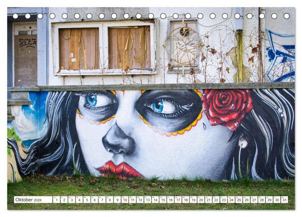 Produktbild: Graffiti: Die Kunst der Stra&szlig;e (Tischkalender 2026 DIN A5 quer), CALVENDO Monatskalender