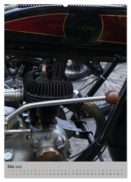 Produktbild: Motorrad Oldtimer - Motoransichten (Wandkalender 2025 DIN A2 hoch), CALVENDO Monatskalender