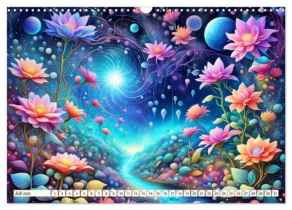 Produktbild: Zauberhafte farbenfrohe Bl&uuml;tenwelt (Wandkalender 2026 DIN A3 quer), CALVENDO Monatskalender