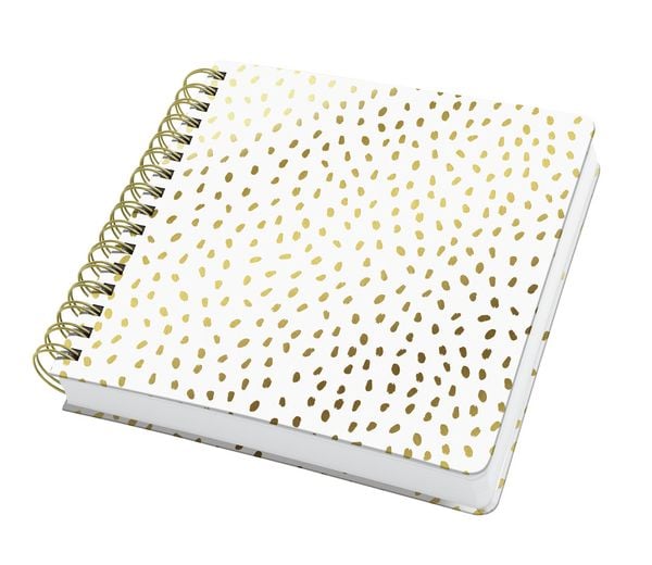 Produktbild: SIGEL JQ100 Spiral-Notizbuch Jolie, Golden Rain, ca. A5 quadratisch, blanko
