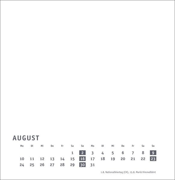 Produktbild: Premium-Bastelkalender weiß groß 2026