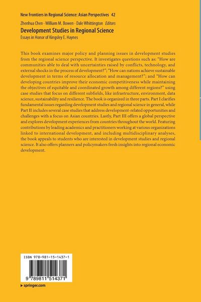 Produktbild: Development Studies in Regional Science