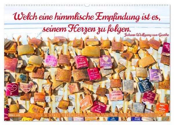 Produktbild: Liebesschl&ouml;sser, Ich liebe Dich (Wandkalender 2026 DIN A2 quer), CALVENDO Monatskalender