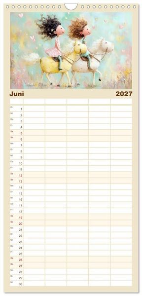 Produktbild: Familienplaner 2027 - Herzensmomente. Beste Freundinnen in Liebe verbunden mit 5 Spalten (Wandkalender, 21 x 45 cm) CALVENDO