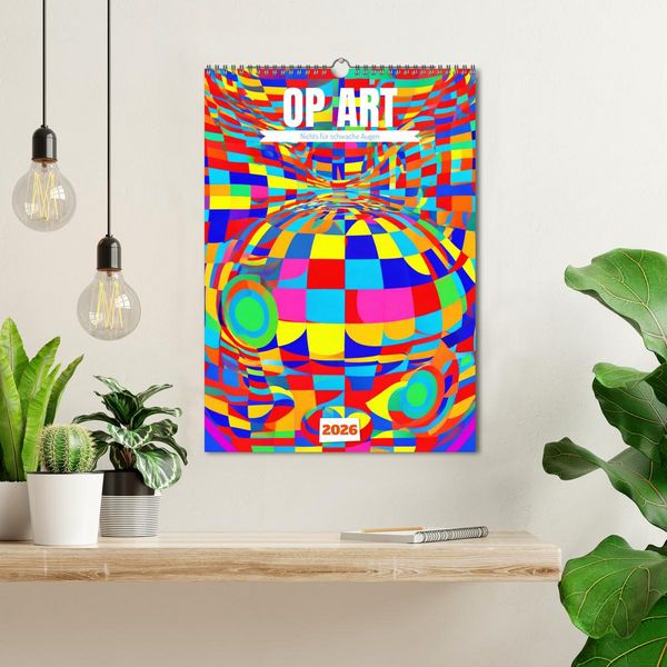 Produktbild: OP Art Nichts f&uuml;r schwache Augen (Wandkalender 2026 DIN A3 hoch), CALVENDO Monatskalender