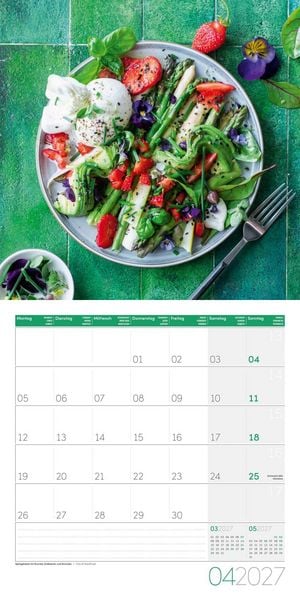 Produktbild: Food Kalender 2027 - 30x30 - Art12