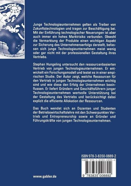 Produktbild: Ressourcenbasierter Vertrieb in jungen Technologieunternehmen