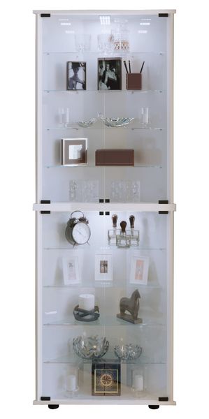 Produktbild: Holz Glas Eckvitrine Vitrine Sammelvitrine Jecka