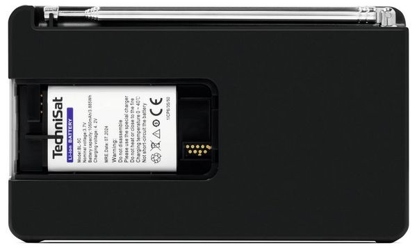Produktbild: TechniSat DIGITRADIO 1 A Akku-Radio DAB+, UKW, ASA-Warnfunktion wiederaufladbar Schwarz, Silber