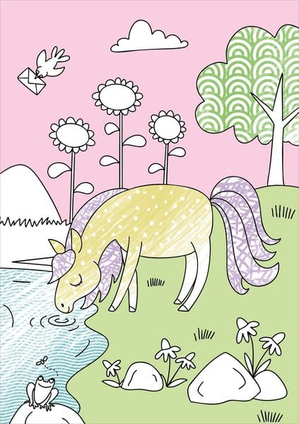 Produktbild: Zaubermalblock. Magische Muster. Einhornwelt