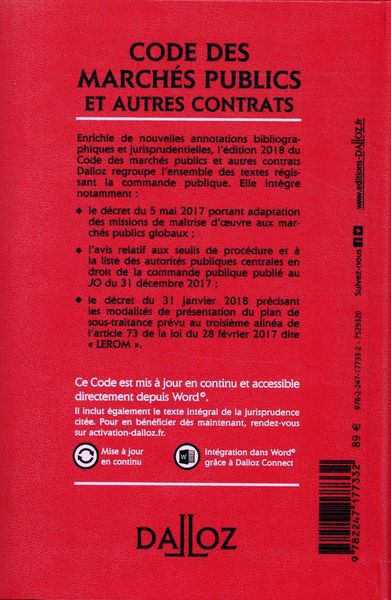 Produktbild: Code des Marches Publics et Autres Contrats Annote et Commente
