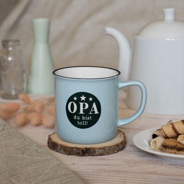 Produktbild: Becher in Emailloptik "Opa du bist toll!"