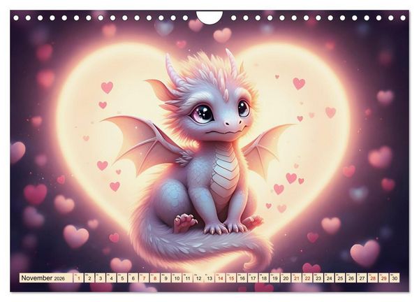 Produktbild: S&uuml;&szlig;e Babydrachen (Wandkalender 2026 DIN A4 quer), CALVENDO Monatskalender