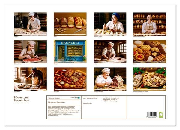 Produktbild: B&auml;cker und Backstuben (Wandkalender 2026 DIN A2 quer), CALVENDO Monatskalender