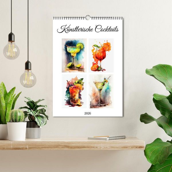 Produktbild: K&uuml;nstlerische Cocktails (Wandkalender 2026 DIN A3 hoch), CALVENDO Monatskalender