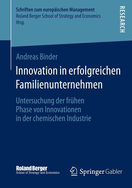 Produktbild: Innovation in erfolgreichen Familienunternehmen