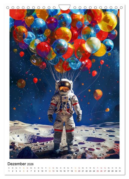 Produktbild: Astronauten - viel los im All (Wandkalender 2026 DIN A4 hoch), CALVENDO Monatskalender