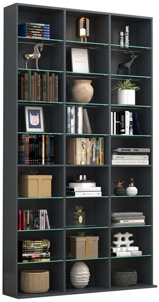 Produktbild: Holz CD DVD Standregal B&uuml;cherregal Regal Zilas XL