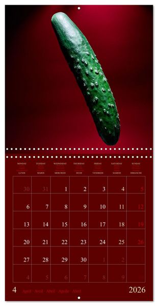 Produktbild: Les l&eacute;gumes hauts en couleur (Calendrier mural carr&eacute; 2026 30x30 cm) Calendrier double avec une page pour vos prises de notes