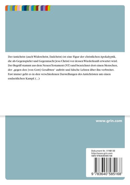 Produktbild: Der Antichrist: Geschichte, Gestalt, Wirkung