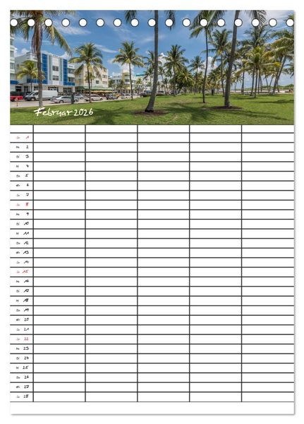 Produktbild: Idyllisches Florida / Familienplaner (Tischkalender 2026 DIN A5 hoch), CALVENDO Monatskalender