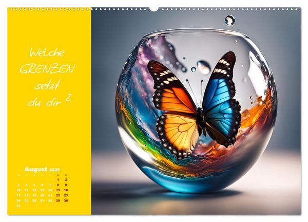 Produktbild: KI Mut - Trau Dich und stell Dir die richtige Frage (hochwertiger Premium Wandkalender 2026 DIN A2 quer), Kunstdruck in Hochglanz