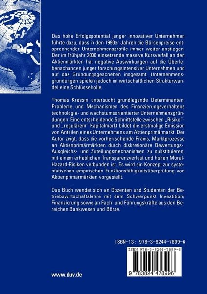 Produktbild: Risikokapital und Aktienfinanzierung