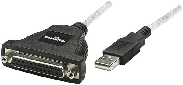 Manhattan USB 1.1 Anschlusskabel [1x USB 1.1 Stecker A - 1x D-SUB-Buchse 25pol.] 1.80m