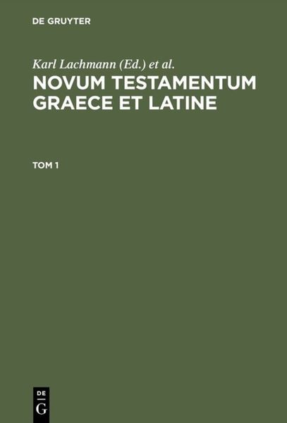 Produktbild: Novum Testamentum Graece et Latine. Tom 1