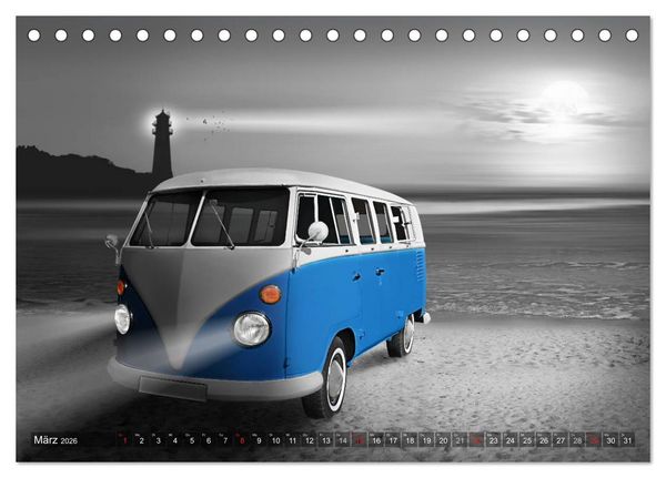 Produktbild: Oldtimer auf Reisen (Tischkalender 2026 DIN A5 quer), CALVENDO Monatskalender