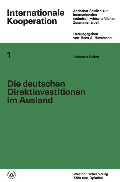 Produktbild: Die deutschen Direktinvestitionen im Ausland