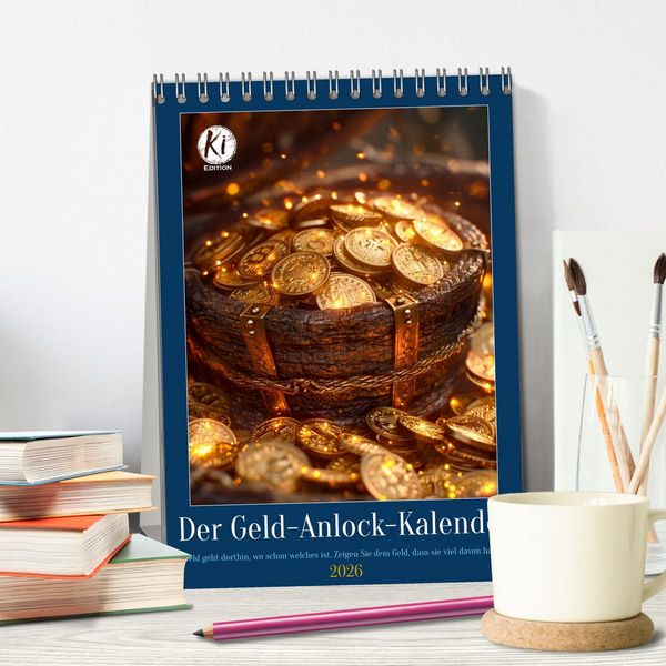 Produktbild: Der Geld-Anlock-Kalender (Tischkalender 2026 DIN A5 hoch), CALVENDO Monatskalender
