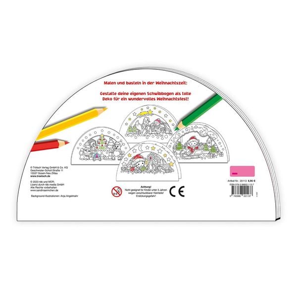 Produktbild: Tr&ouml;tsch Unser Sandm&auml;nnchen Schwibbogen Mal- und Bastelbuch
