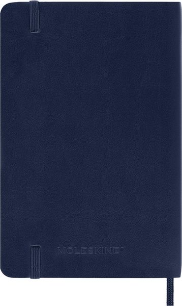 Moleskine 12 Monate Wochen Notizkalender 2026, Pocket/A6, 1 Wo = 1 Seite, rechts linierte Seite, Weicher Einband, Saphir