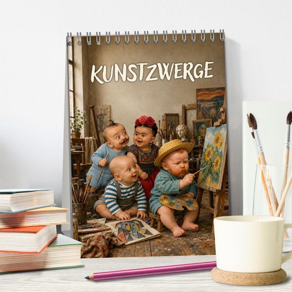 Produktbild: Kunstzwerge (Tischkalender 2027 DIN A5 hoch), CALVENDO Monatskalender