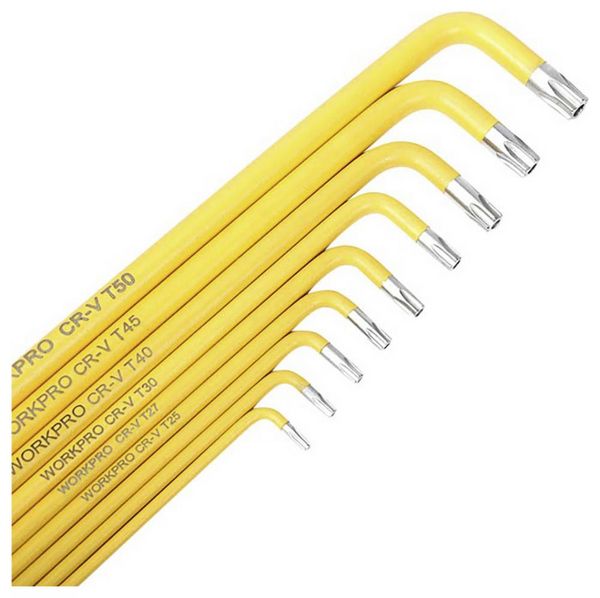 Produktbild: WorkPro TX T-Profil Stiftschl&uuml;sselsatz T 10, T 15, T 20, T 25, T 27, T 30, T 40, T 45, T 50