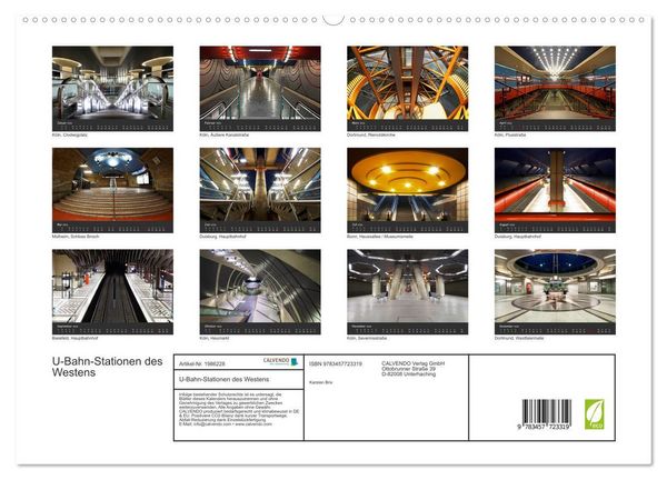 Produktbild: U-Bahn-Stationen des Westens (hochwertiger Premium Wandkalender 2026 DIN A2 quer), Kunstdruck in Hochglanz
