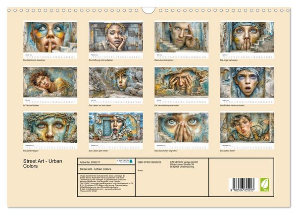 Produktbild: Street Art - Urban Colors (Wandkalender 2026 DIN A3 quer), CALVENDO Monatskalender