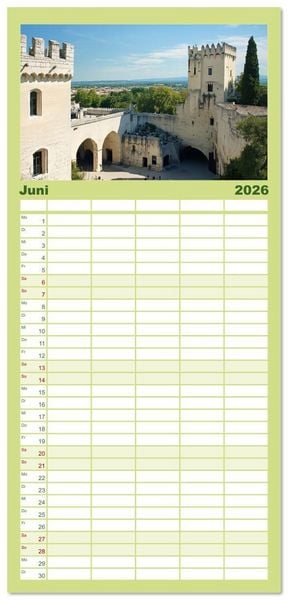 Produktbild: Familienplaner 2026 - Die Magie S&uuml;dfrankreichs mit 5 Spalten (Wandkalender, 21 x 45 cm) CALVENDO