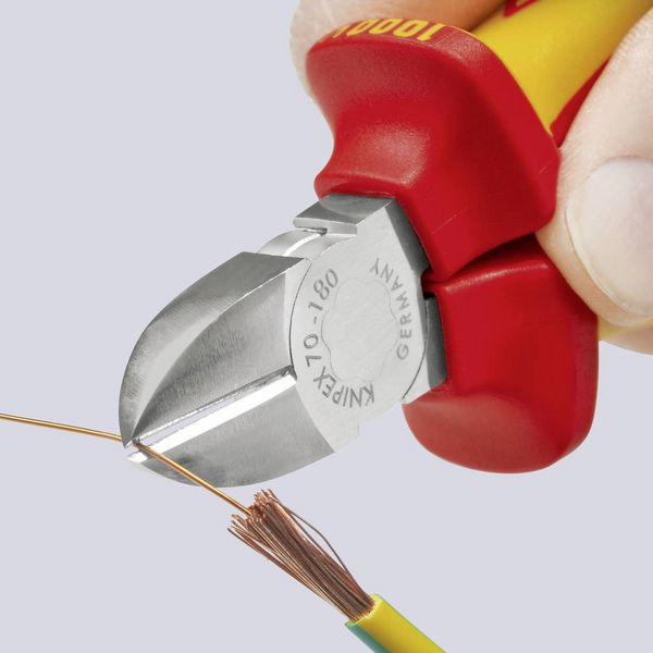 Produktbild: Knipex 70 06 180 VDE Seitenschneider mit Facette 180mm