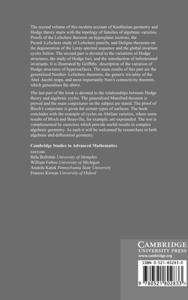 Produktbild: Hodge Theory and Complex Algebraic Geometry II