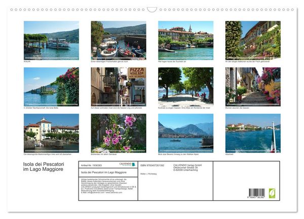 Produktbild: Isola dei Pescatori im Lago Maggiore (Wandkalender 2026 DIN A2 quer), CALVENDO Monatskalender