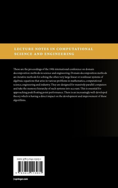 Produktbild: Domain Decomposition Methods in Science and Engineering XIX