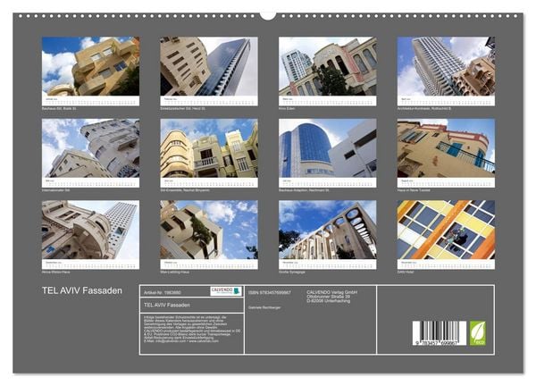 Produktbild: TEL AVIV Fassaden (hochwertiger Premium Wandkalender 2026 DIN A2 quer), Kunstdruck in Hochglanz