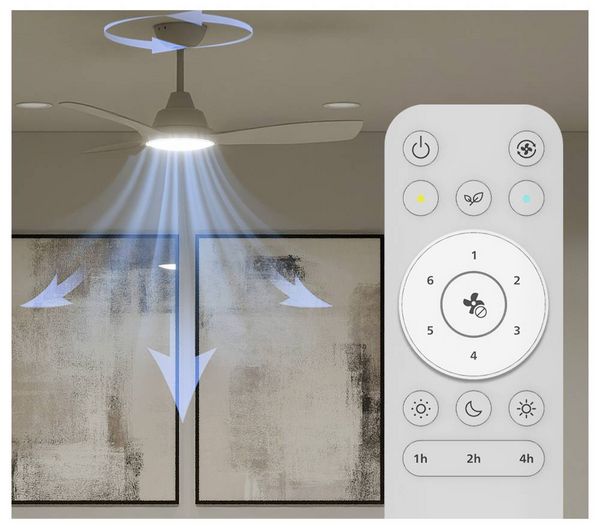 Produktbild: Philips LED Fixed blade Deckenventilator 30 W mit Fernbedienung, Dimmbar