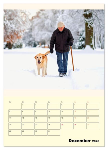 Produktbild: Der Familienkalender - Mit Hund durchs Jahr (Wandkalender 2026 DIN A3 hoch), CALVENDO Monatskalender
