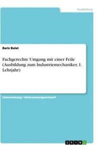 Produktbild: Fachgerechte Umgang mit einer Feile (Ausbildung zum Industriemechaniker, 1. Lehrjahr)