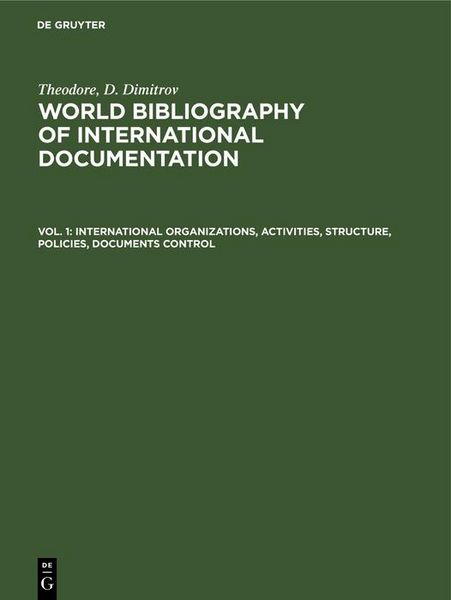 Produktbild: International organizations, activities, structure, policies, documents control