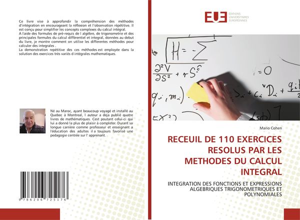 Produktbild: RECEUIL DE 110 EXERCICES RESOLUS PAR LES METHODES DU CALCUL INTEGRAL